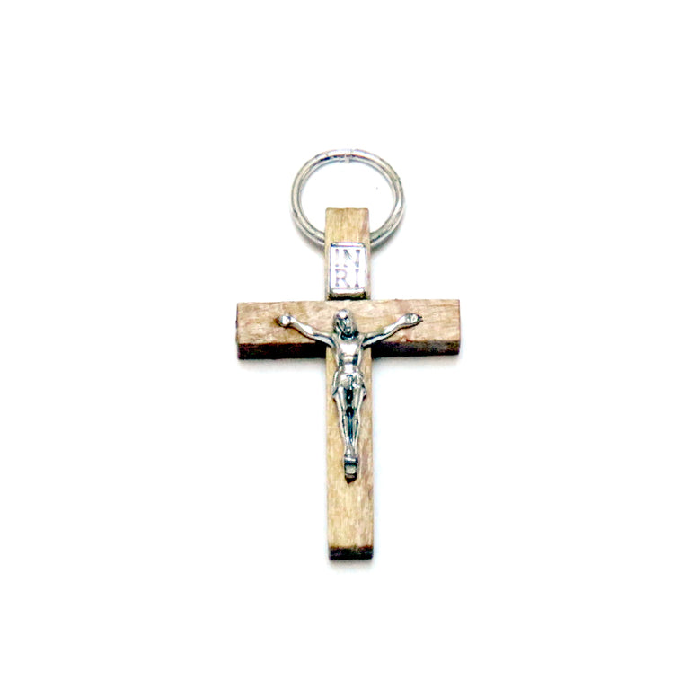 Small Natural Wood Crucifix