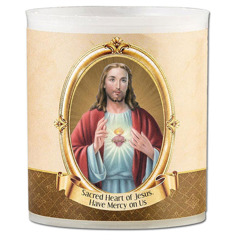 Sacred Heart Plastic Votive Candle