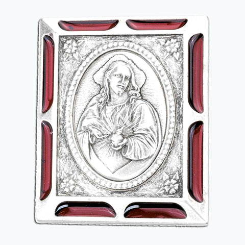 Sacred Heart Metal Plaque