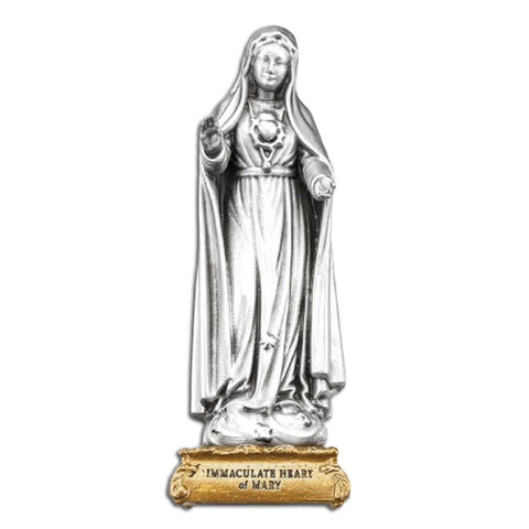 Immaculate Heart Pewter Statue: 4½"