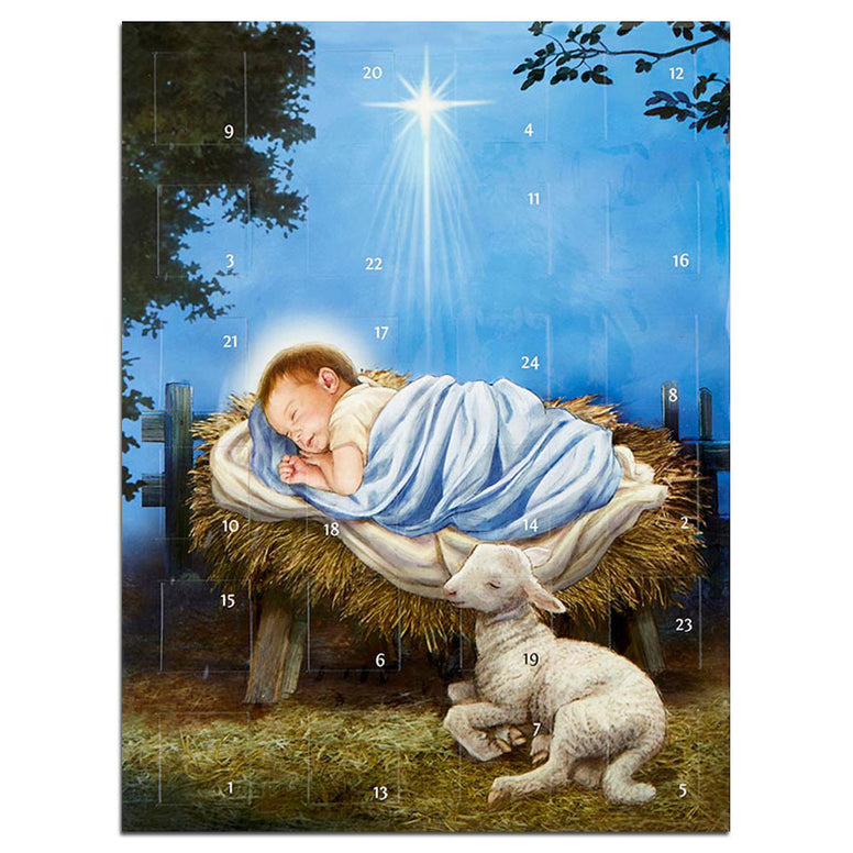 Baby Jesus with Lamb Advent Calendar