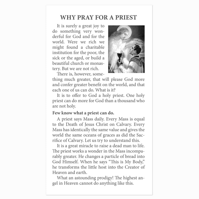 Why Pray for a Priest?