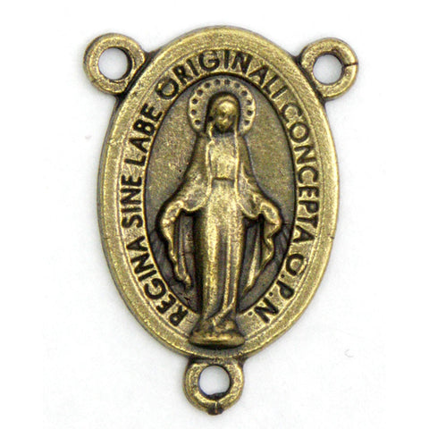 Bronze Miraculous Medal Centerpiece