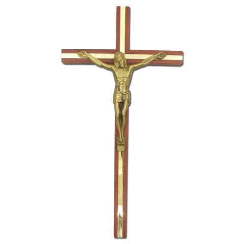 Walnut Crucifix: 10"