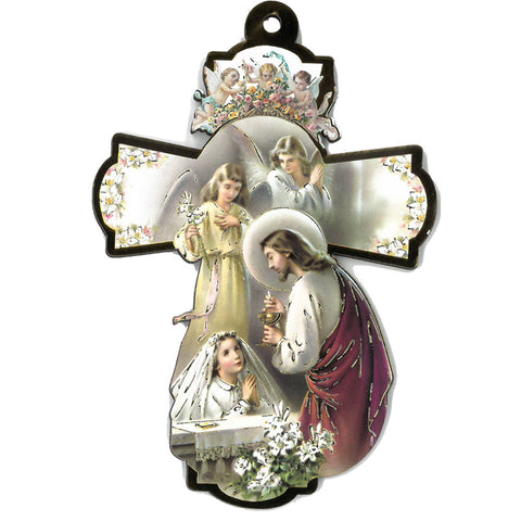 6" First Communion Cross - Girl