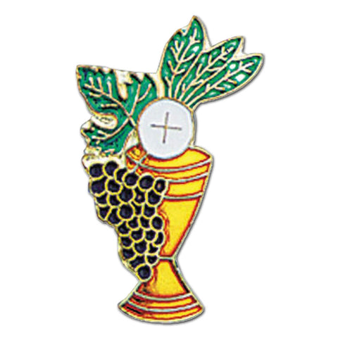 Chalice & Grapes Lapel Pin