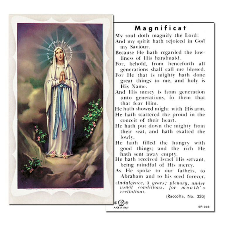 Our Lady of Lourdes Holy Card