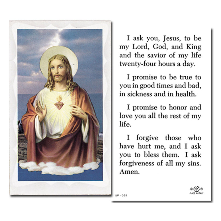 Sacred Heart of Jesus Holy Card