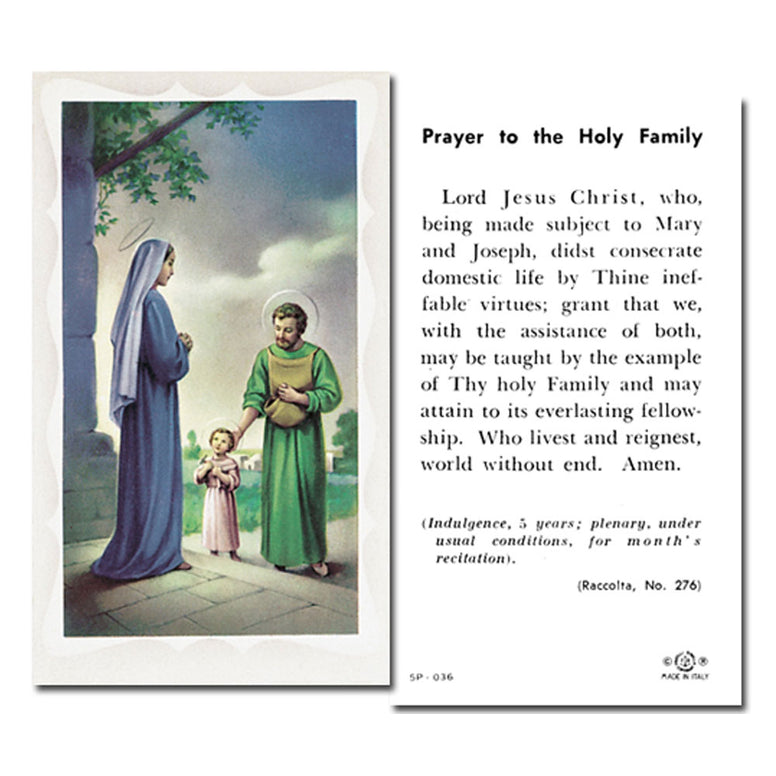 Holy Family Holy Card