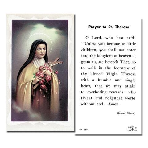 St. Therese Holy Card