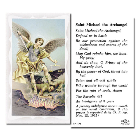 St. Michael the Archangel Holy Card