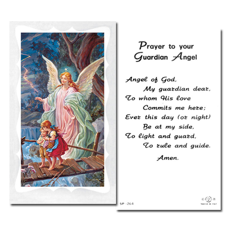 Guardian Angel Holy Card