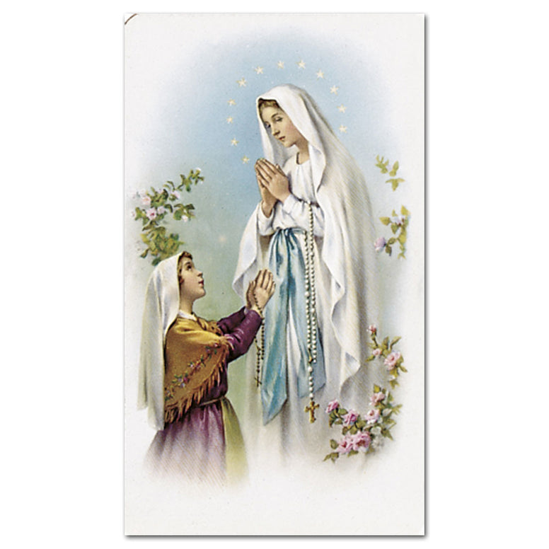 Our Lady of Lourdes Holy Card