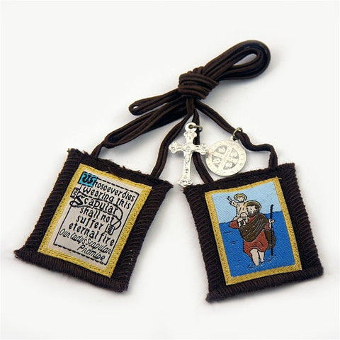 Brown Scapular - St. Christopher