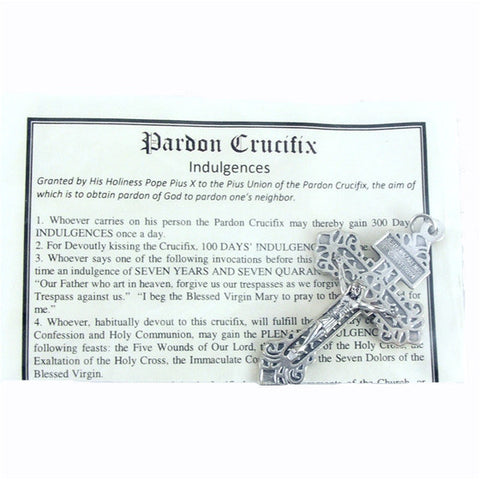 Pardon Crucifix: 2" Oxidized