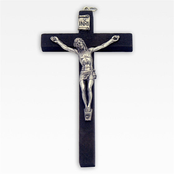 Wood Crucifix: 4" Black