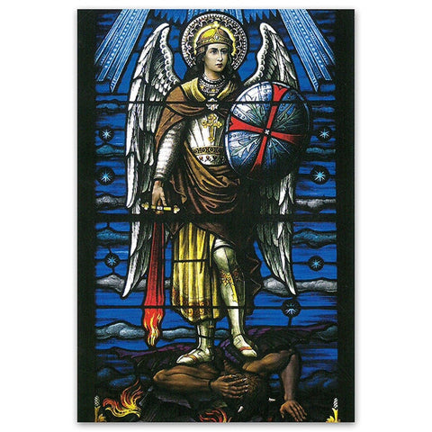 Mt. St. Michael: St. Michael Stained Glass Window - Postcard