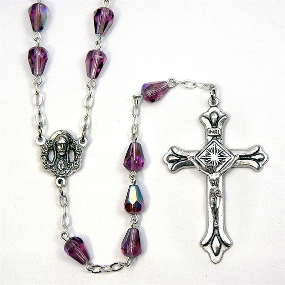 Amethyst Teardrop Rosary