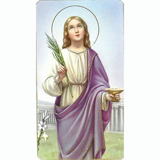 St. Lucy Holy Card