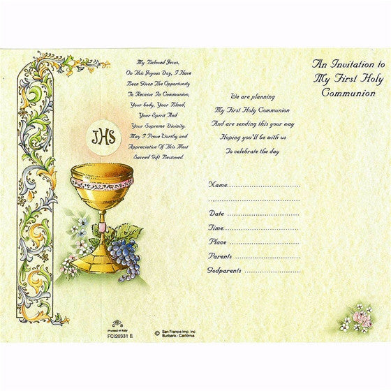 First Communion Invitation