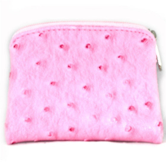 Ostrich Skin Rosary Case: Pink