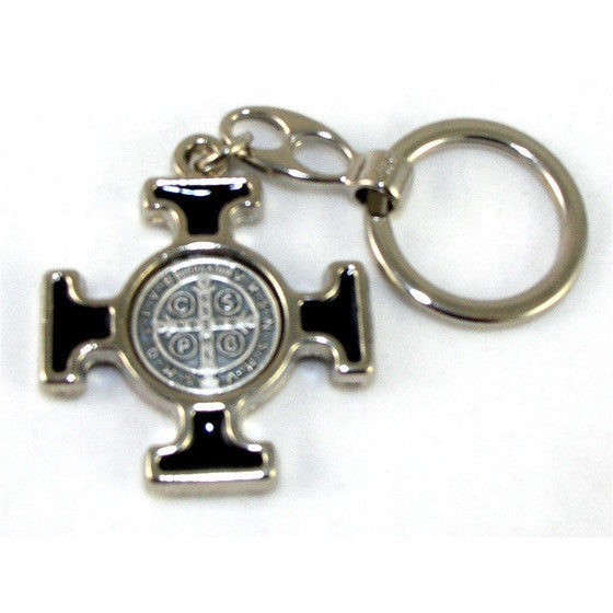 Key Chain: St. Benedict, Black