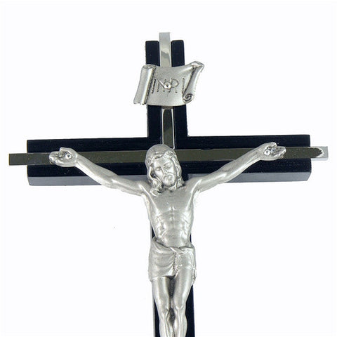 Walnut Crucifix: 10"