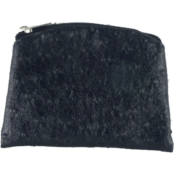 Ostrich Skin Rosary Case: Black