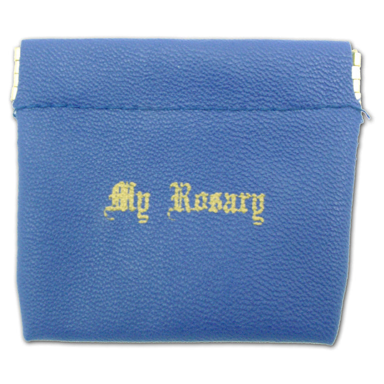 Spring Closure Rosary Case: Blue