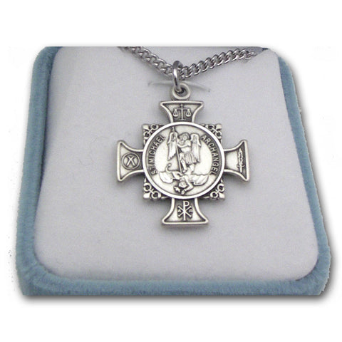 St. Michael Maltese Cross Sterling