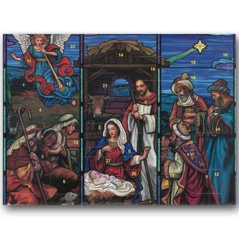 Stained Glass Nativity Advent Calendar