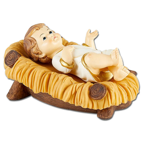 Christ Child in Manger: 7½"