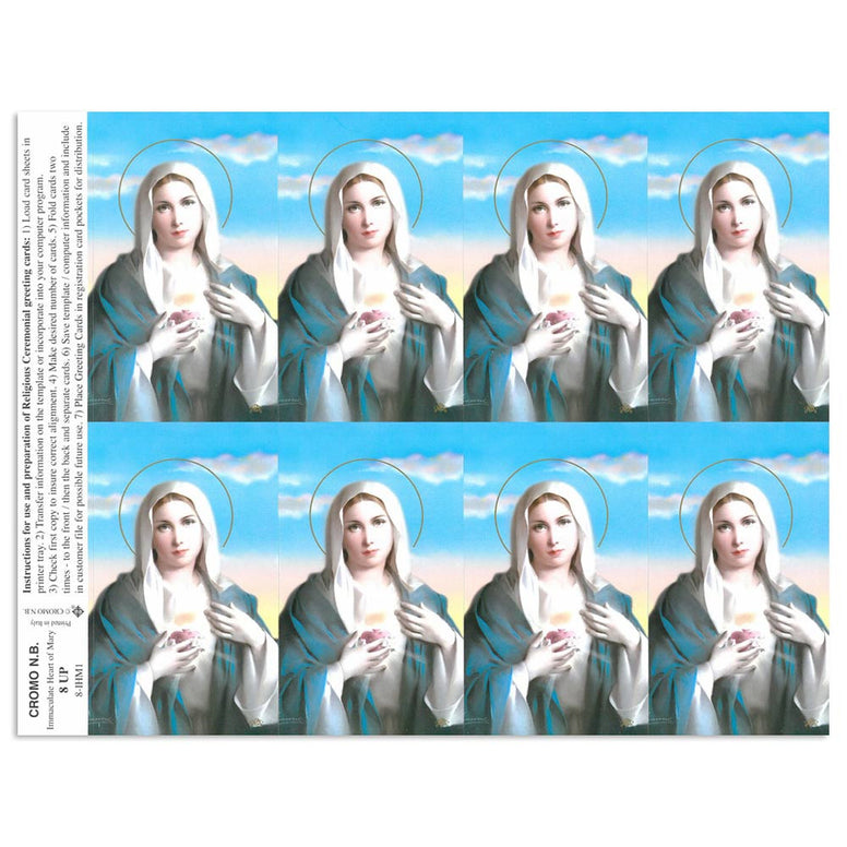 Immaculate Heart of Mary Holy Cards