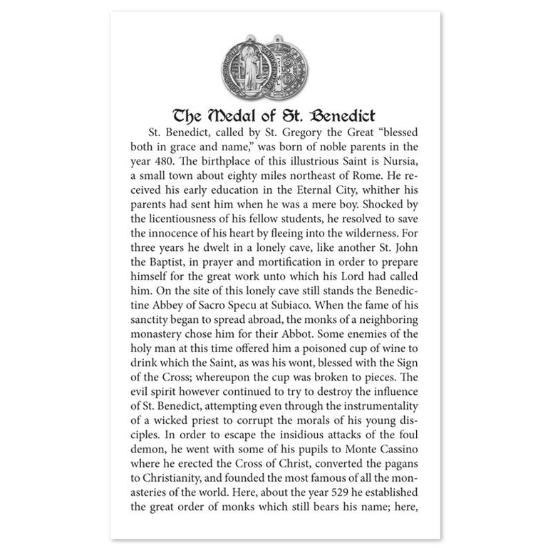 Medal of St. Benedict Leaflet