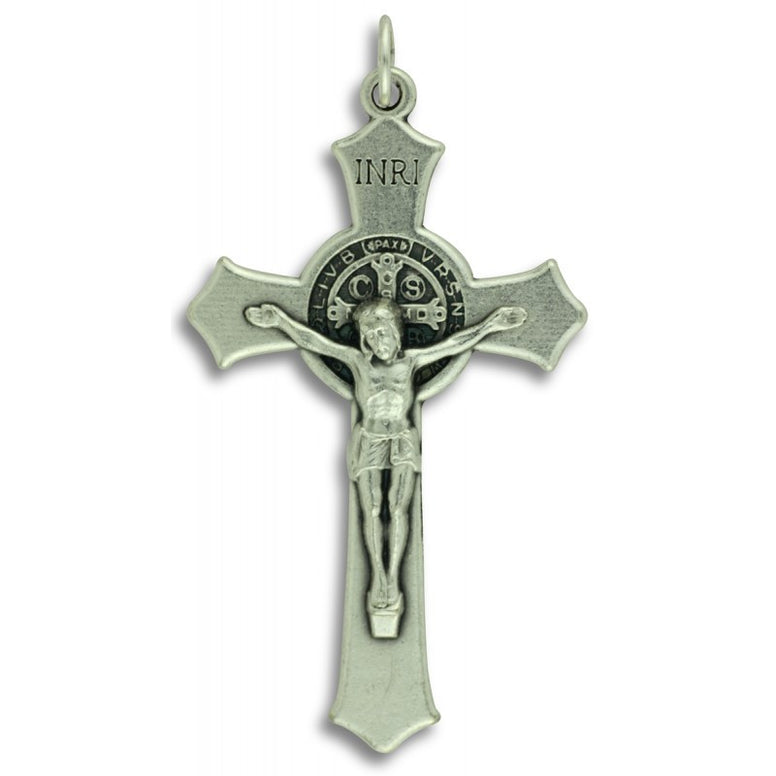 St. Benedict Crucifix: Silver